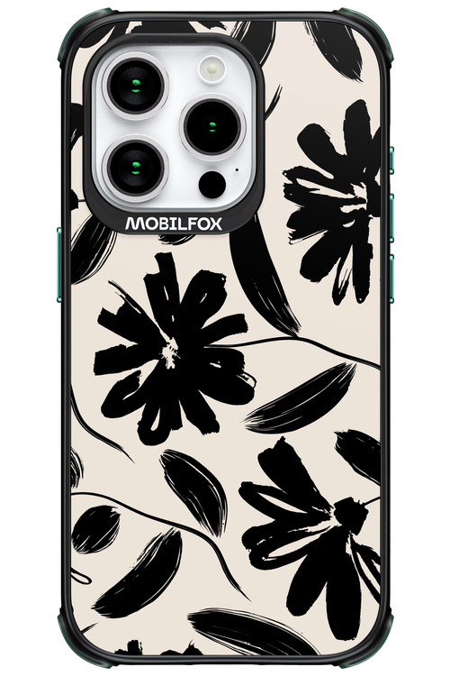 Monochrome Flowerss - Apple iPhone 15 Pro