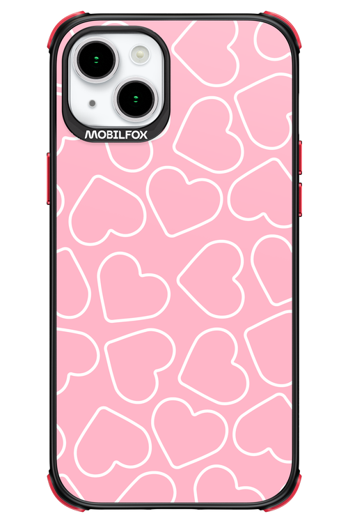 Line Heart Pink - Apple iPhone 15 Plus