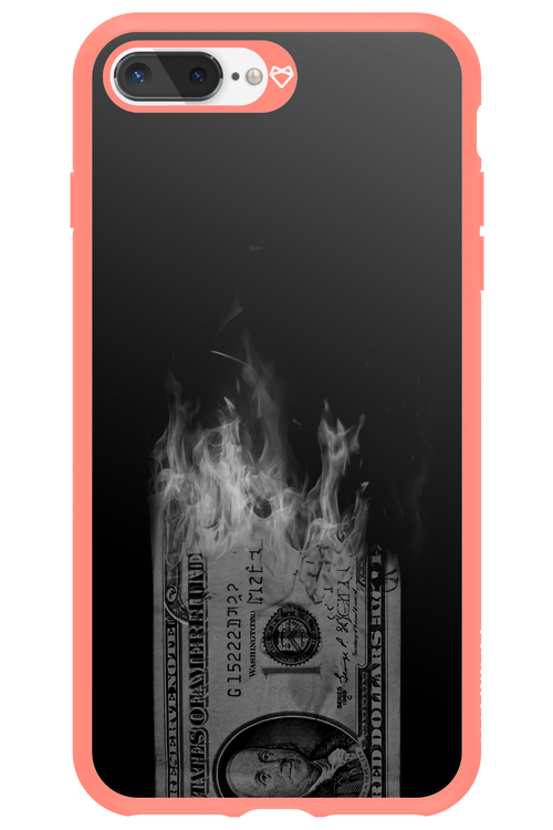 Money Burn B&W - Apple iPhone 7 Plus