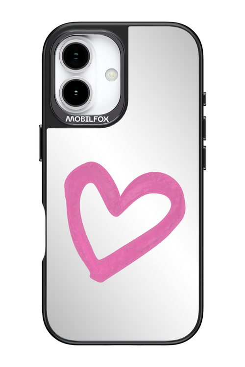 Pink Heart Mirror 2.0 - Apple iPhone 17