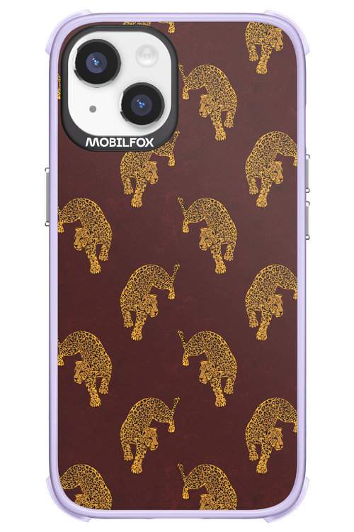 Burgundy Leopard Pattern - Apple iPhone 14