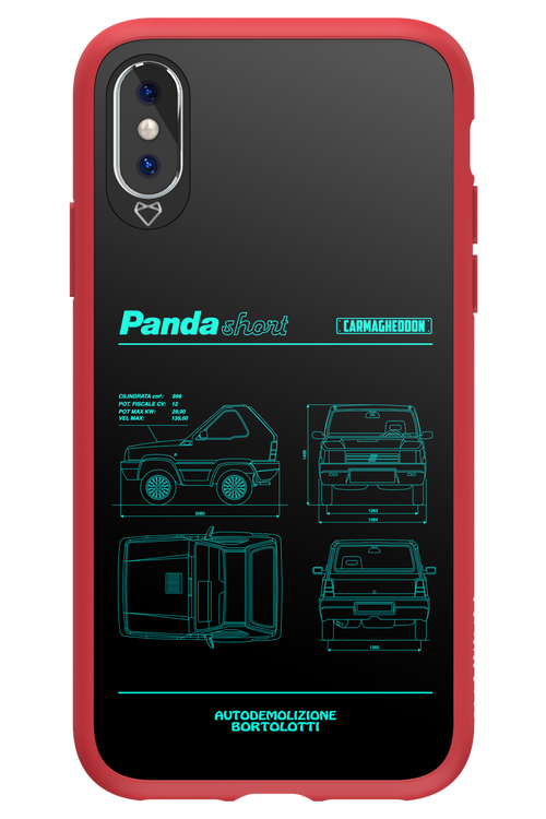 Panda Car Blue - Apple iPhone XS