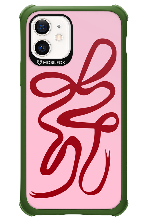 Burgundy Bow - Apple iPhone 12