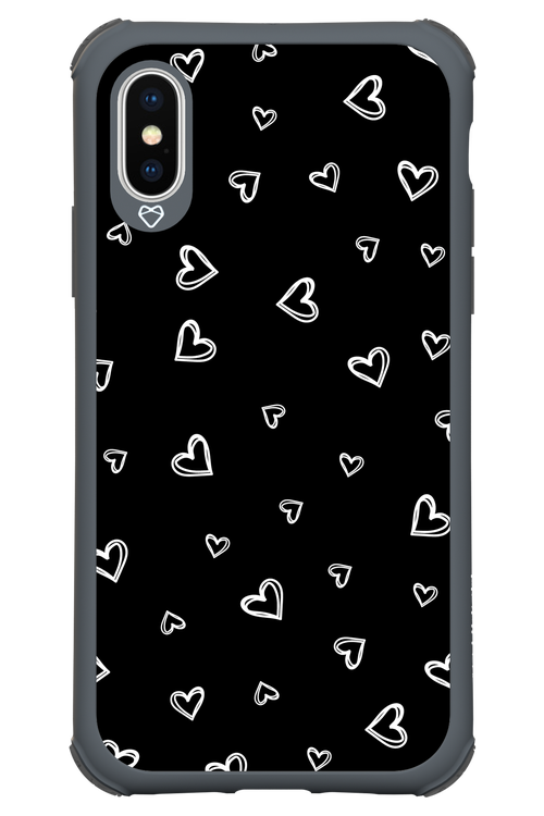 Monochrome Hearts 2.0 - Apple iPhone X