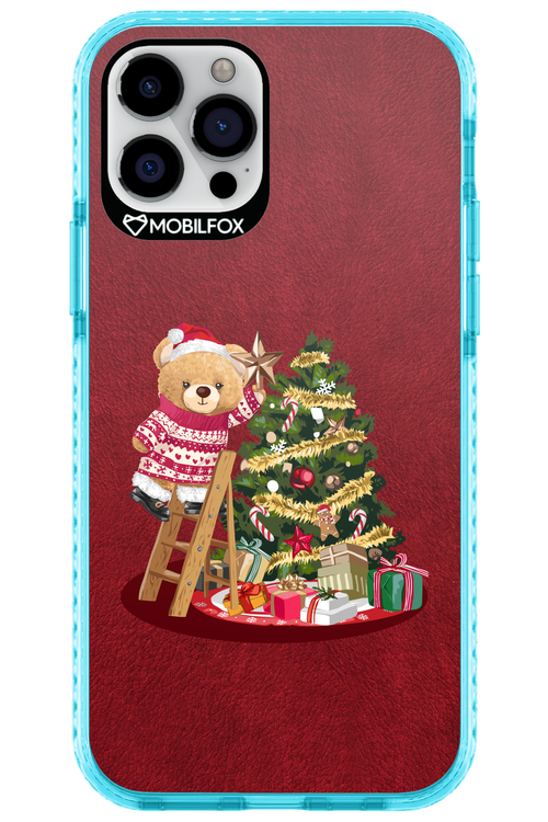 Christmas Bear (Burgundy) - Apple iPhone 12 Pro