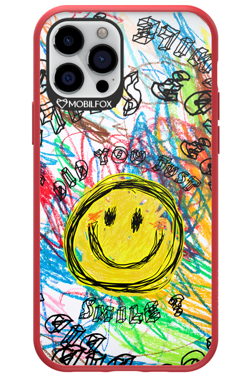 Crayon Smiley Colorful - Apple iPhone 12 Pro