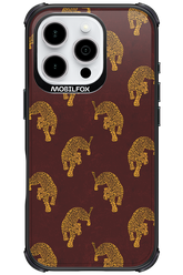 Burgundy Leopard Pattern - Apple iPhone 16 Pro