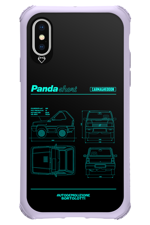 Panda Car Blue - Apple iPhone XS