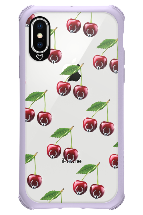 Spicy Cherries Transparent - Apple iPhone X