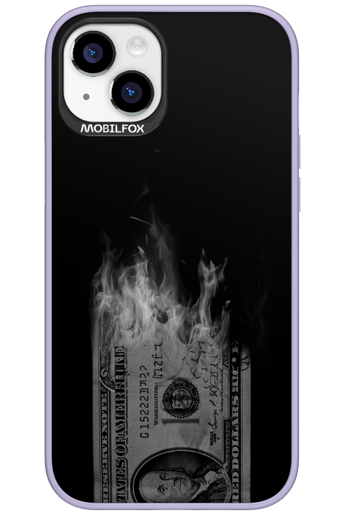 Money Burn B&W - Apple iPhone 15 Plus