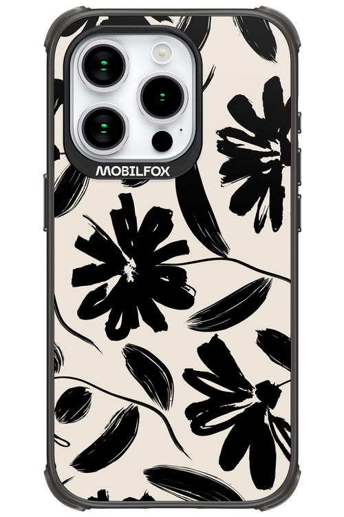 Monochrome Flowerss 2.0 - Apple iPhone 15 Pro