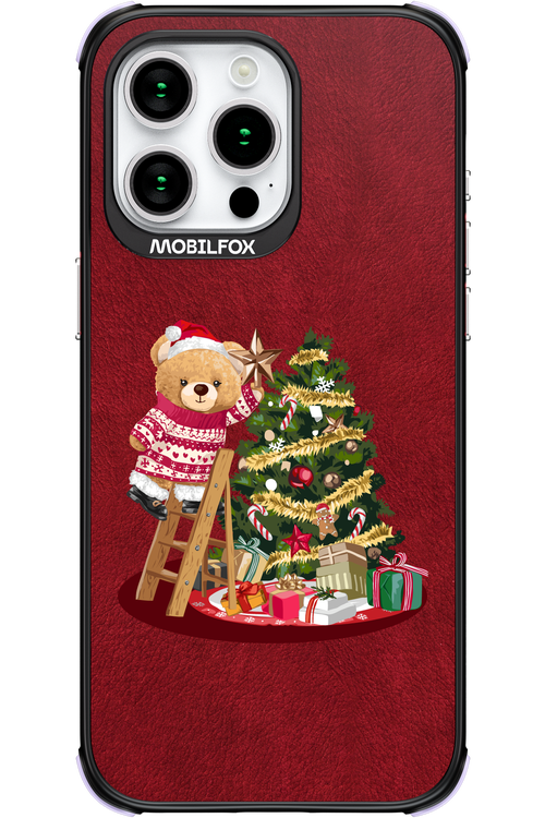 Christmas Bear (Burgundy) - Apple iPhone 15 Pro Max
