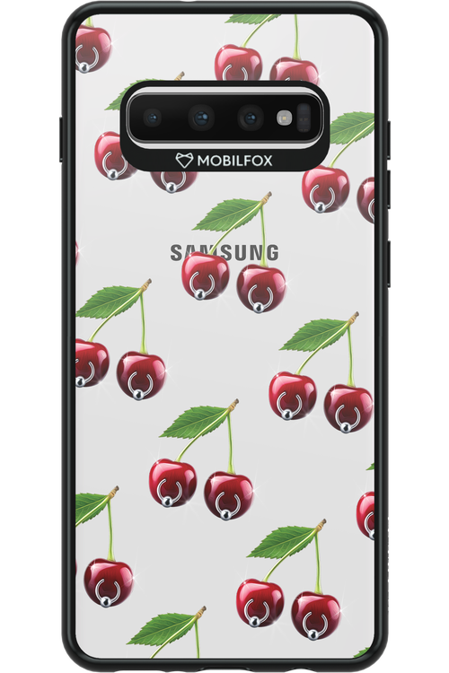 Spicy Cherries Transparent - Samsung Galaxy S10+