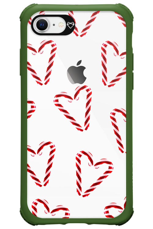 Candy Cane Hearts - Apple iPhone 8