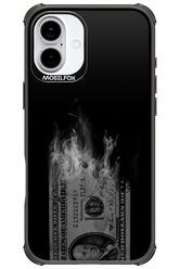 Money Burn B&W - Apple iPhone 16 Plus