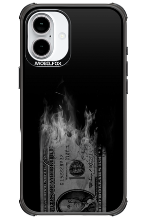 Money Burn B&W - Apple iPhone 16 Plus