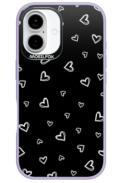 Monochrome Hearts 2.0 - Apple iPhone 16