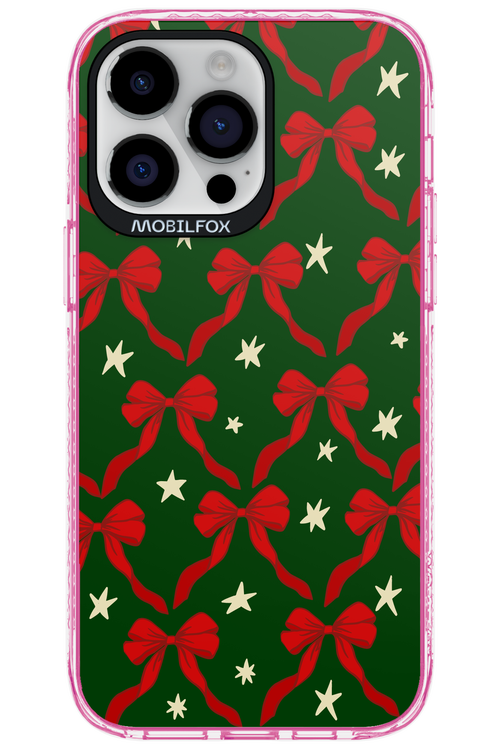 Bow & Stars (Green) - Apple iPhone 14 Pro Max