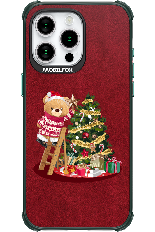 Christmas Bear (Burgundy) - Apple iPhone 15 Pro Max