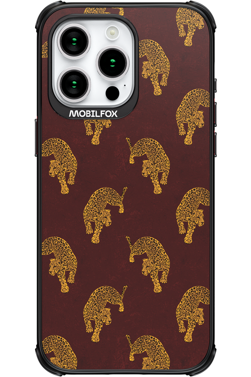 Burgundy Leopard Pattern - Apple iPhone 15 Pro Max