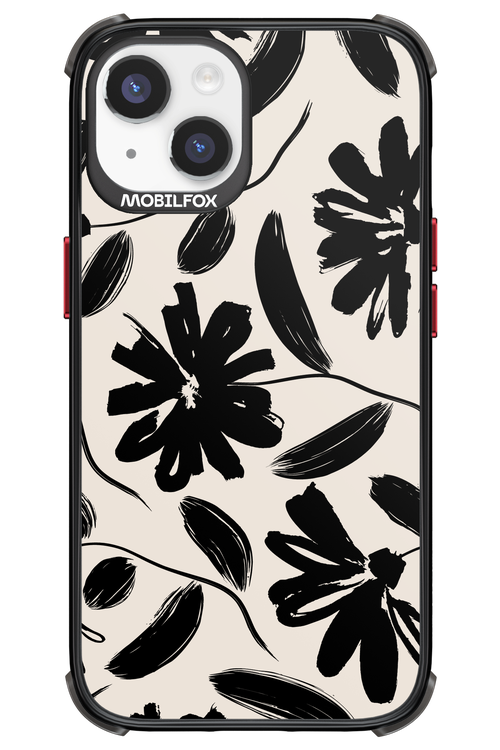 Monochrome Flowerss - Apple iPhone 14