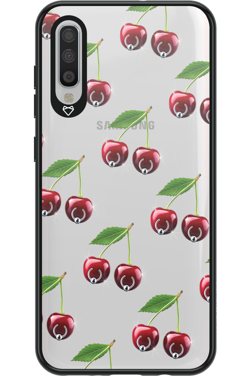 Spicy Cherries Transparent - Samsung Galaxy A70