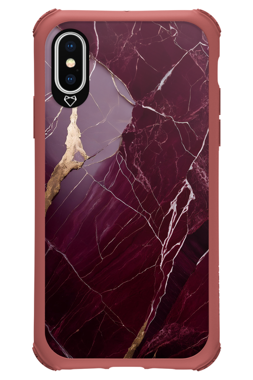 Burgundy Marble - Apple iPhone XS