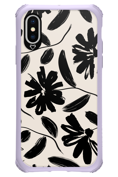 Monochrome Flowerss 2.0 - Apple iPhone XS