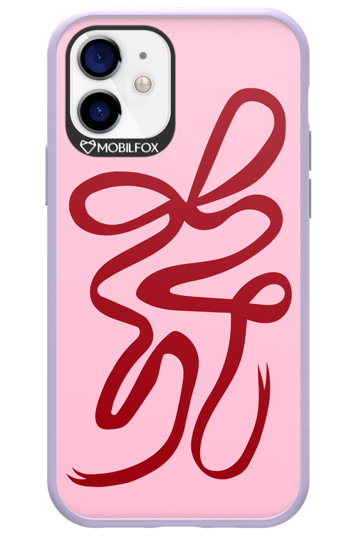 Burgundy Bow - Apple iPhone 12