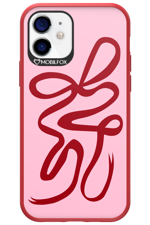 Burgundy Bow - Apple iPhone 12