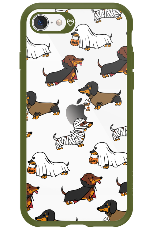 Scary Dachshund (Transparent) - Apple iPhone SE 2020