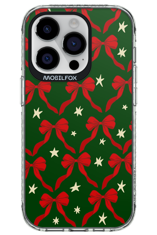 Bow & Stars (Green) - Apple iPhone 14 Pro