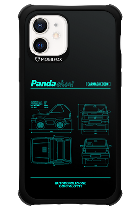 Panda Car Blue - Apple iPhone 12