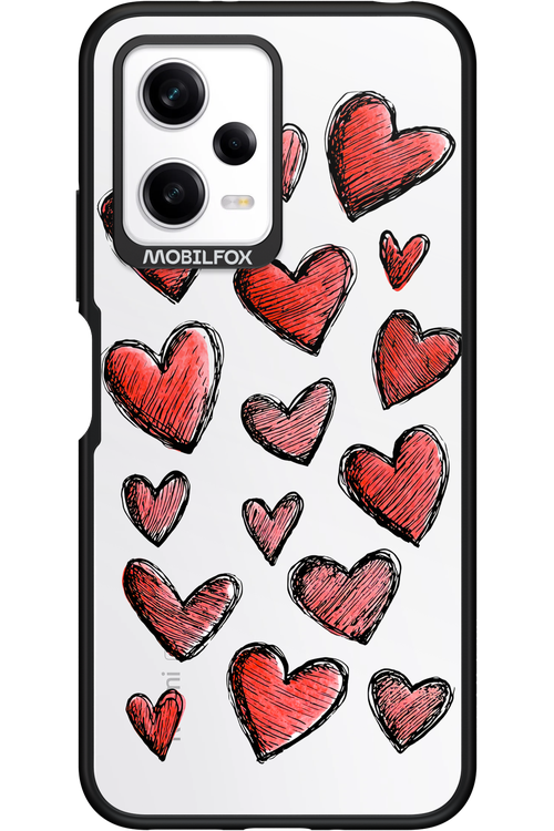 Red Love Transparent 2.0 - Xiaomi Redmi Note 12 5G