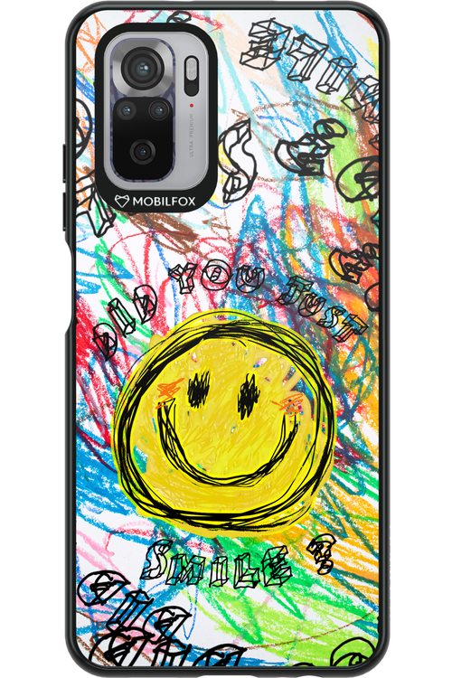 Crayon Smiley Colorful - Xiaomi Redmi Note 10