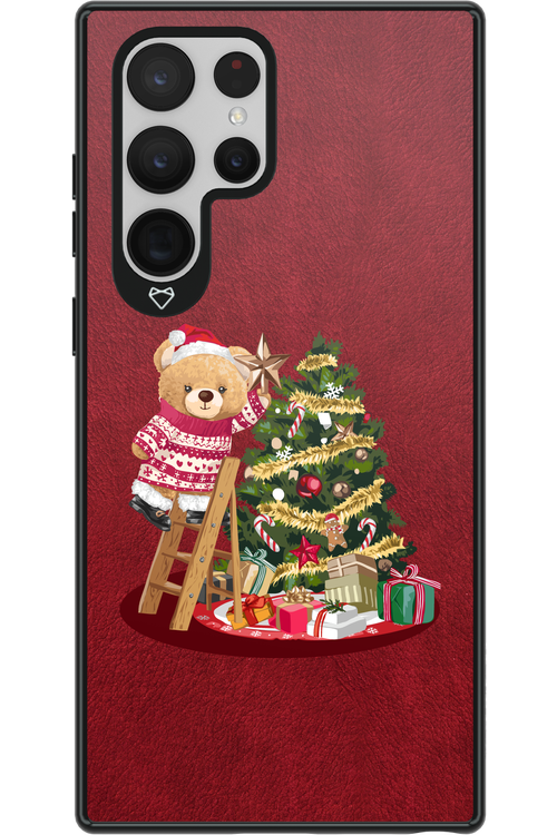 Christmas Bear (Burgundy) - Samsung Galaxy S22 Ultra