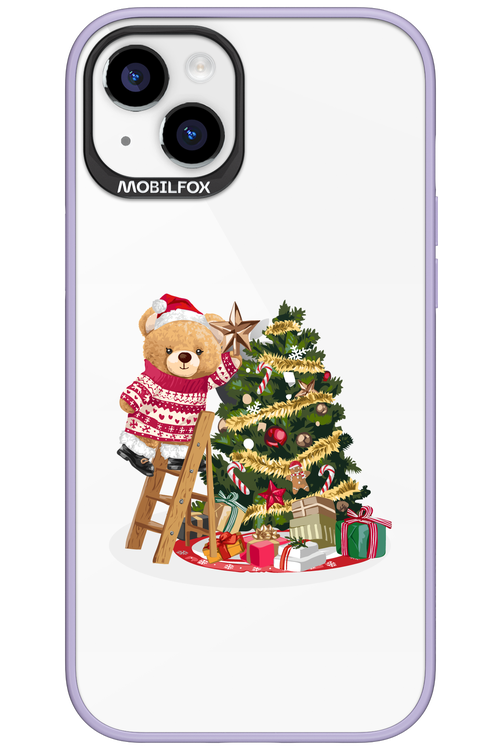Christmas Bear (Transparent) - Apple iPhone 15 Plus