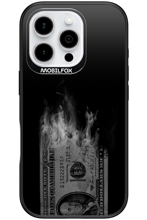 Money Burn B&W - Apple iPhone 16 Pro