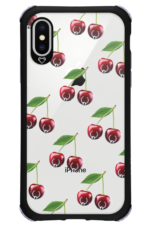 Spicy Cherries Transparent - Apple iPhone XS