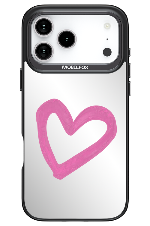 Pink Heart Mirror 2.0 - Apple iPhone 17 Pro Max
