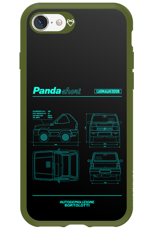 Panda Car Blue - Apple iPhone 8