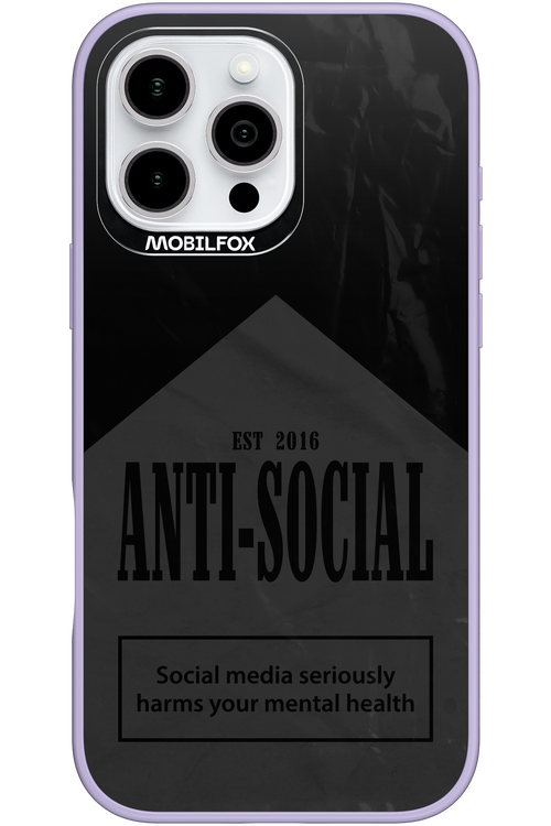 ANTI-SOCIAL (BLVCK) 2.0 - Apple iPhone 16 Pro Max