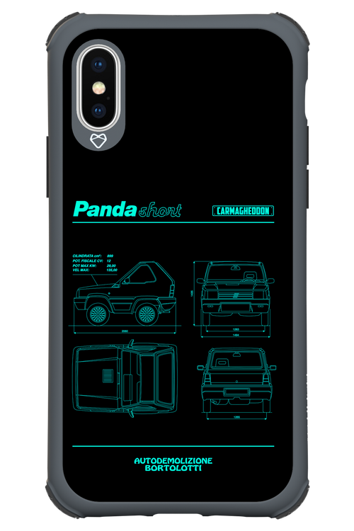 Panda Car Blue - Apple iPhone XS