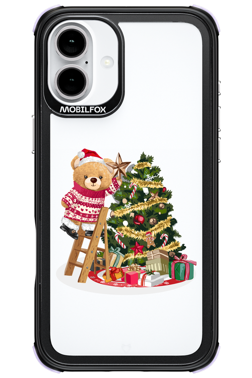 Christmas Bear (Transparent) - Apple iPhone 16 Plus