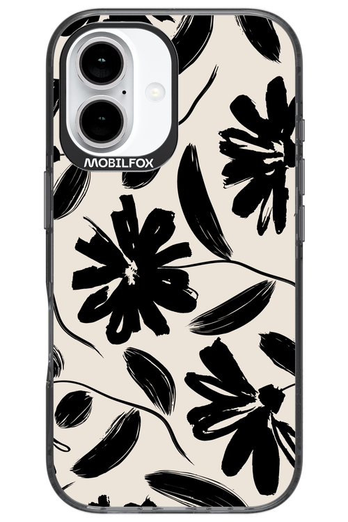 Monochrome Flowerss - Apple iPhone 16