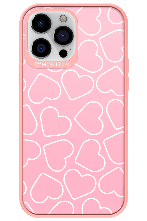 Line Heart Pink - Apple iPhone 13 Pro Max