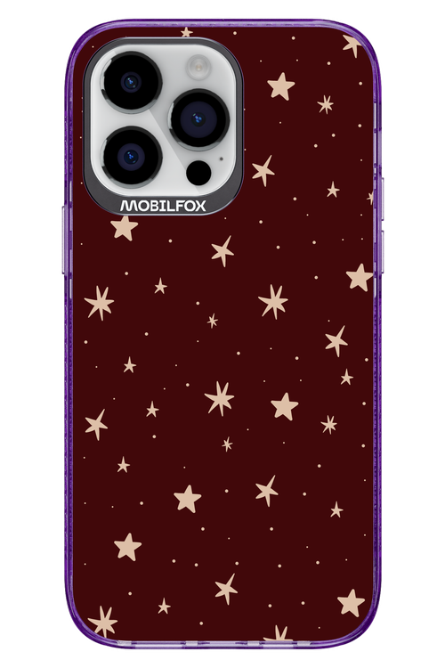 Burgundy Stars - Apple iPhone 14 Pro Max