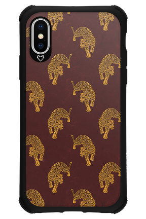Burgundy Leopard Pattern - Apple iPhone XS