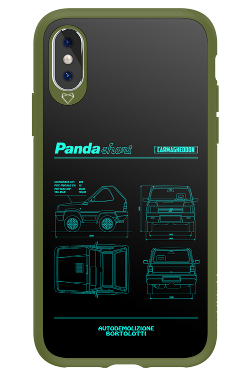 Panda Car Blue - Apple iPhone XS