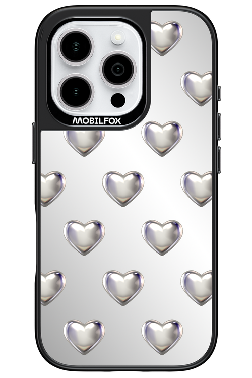 Shiny Hearts Mirror - Apple iPhone 16 Pro